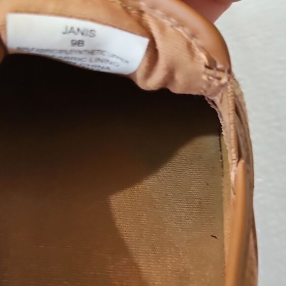 Lauren Ralph Lauren Janis Tan Leather Slip On Loafers Shoes Size 9